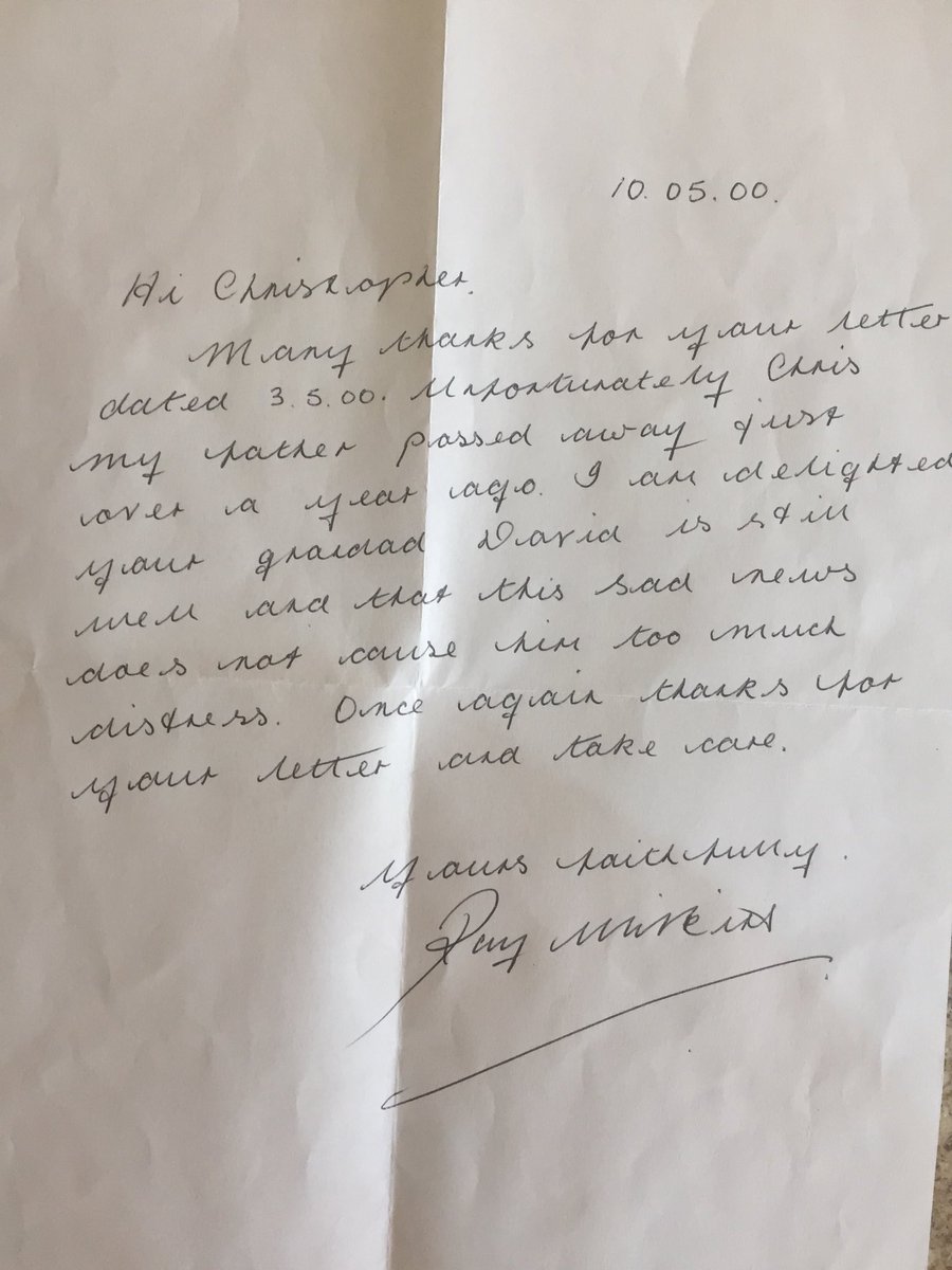 JervisEvans's tweet photo. Remembering Ray Wilkins on his birthday, I thought I’d post this again. I wrote to Ray when he was on the staff at Chelsea as my late Grandad always used to tell me about being in the army with Ray’s Dad. He replied with this handwritten letter - a legend &amp; gentleman! #MUFC https://t.co/LdvuMewUOH