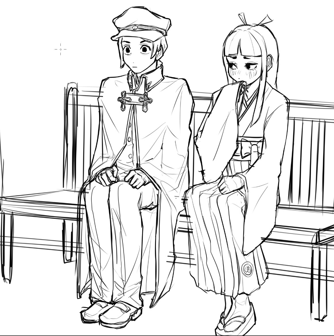 japantiess_'s tweet photo. wip of my sweetie pies (live footage of tgaa case 1) #tgaa #aceattorney #suzatomikotoba #suzato #reimembami https://t.co/3z70h39FAe