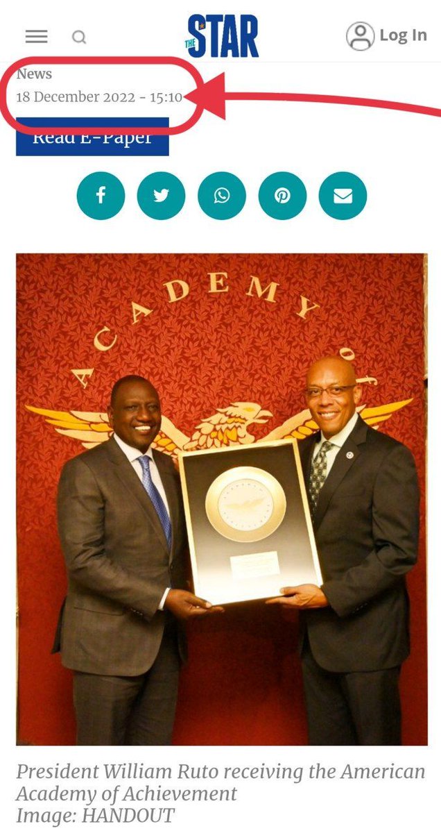 amerix's tweet photo. Men,

The American Academy of Achievement only awards someone once.

The awards were last awarded in 2022

 Zakayo decided to RE-AWARD himself to hoodwink the gullible.

Integrity is telling myself the truth. Honesty is telling the truth to other people.

#MasculinitySaturday https://t.co/7MOSUpHkaV