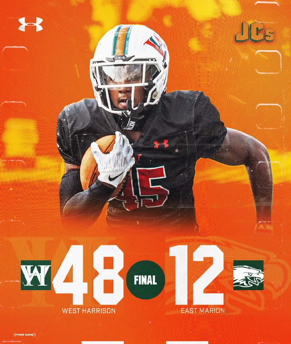 WestHarrisonFB's tweet photo. Hurricanes win Hurricanes win 48-12 
@Coastfootball @bshields0244 @PureGameSports https://t.co/cs2yypDzF0
