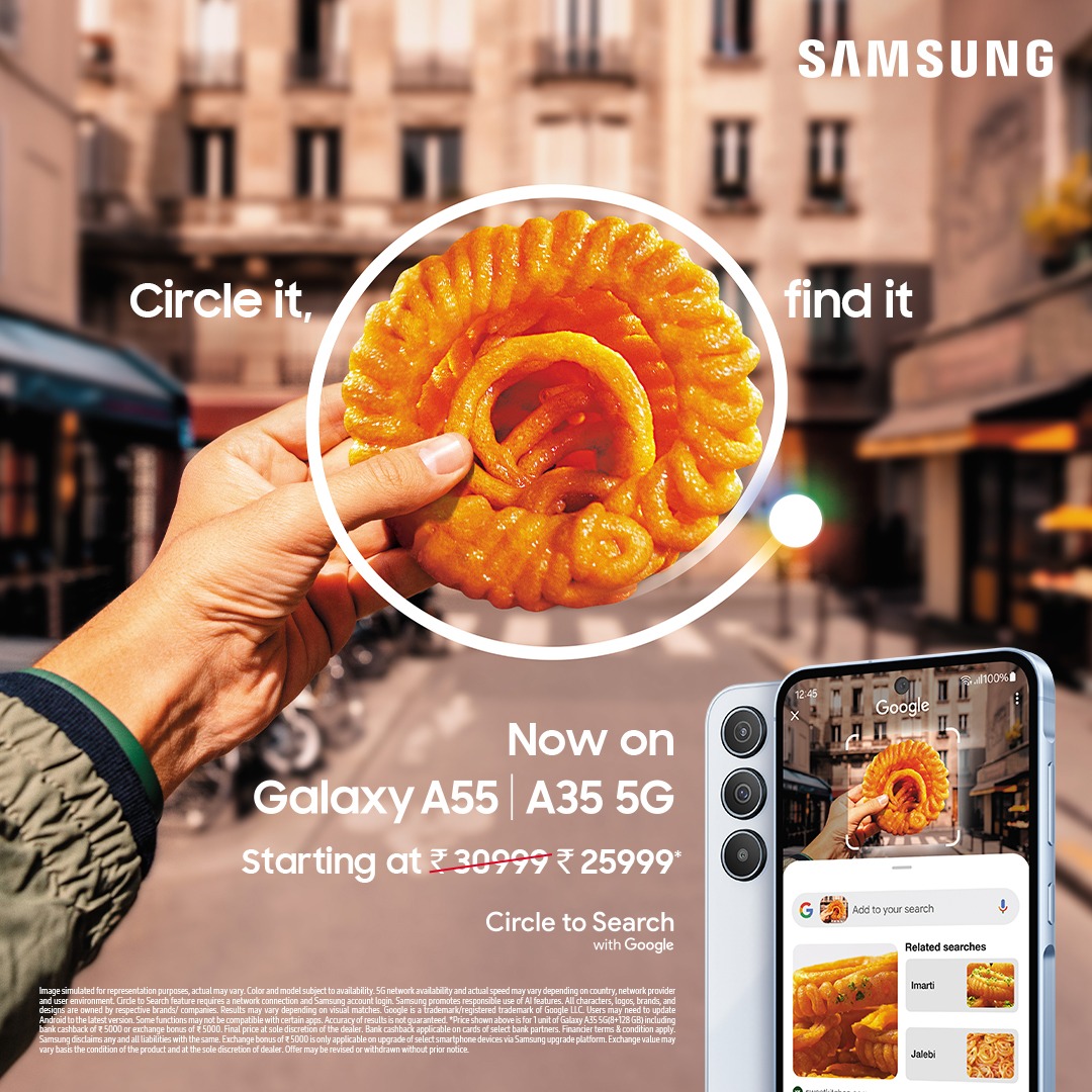 Puran Poli or Paratha? 🌮✨ #CircleItFindit with Google on your #GalaxyA55 5G to crack the code of festive food this season! 🌀 #AwesomeGalaxyA #Samsung #GalaxyA35 5G #CircleToSearch