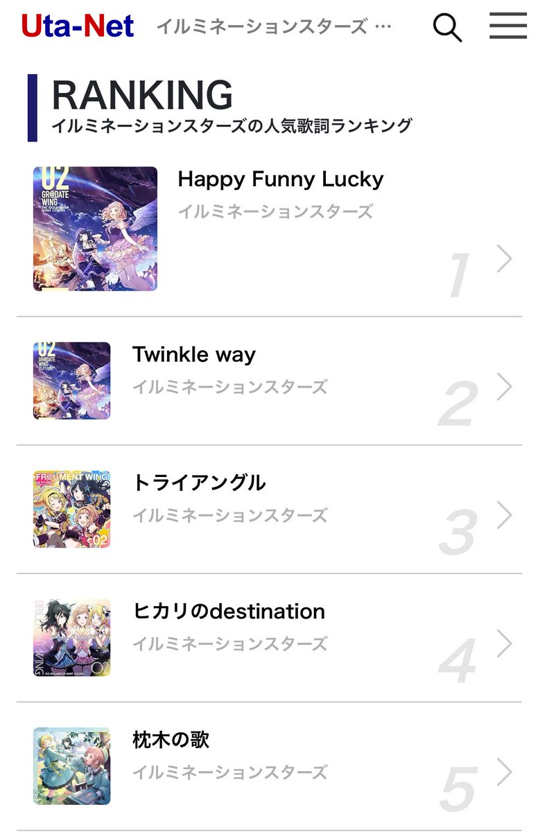 明日使えるエビ知識】エビ揉め人気のせいで歌詞サイトではイルミネの曲の中でHappy Funny Lucky が1番検索数が伸びている