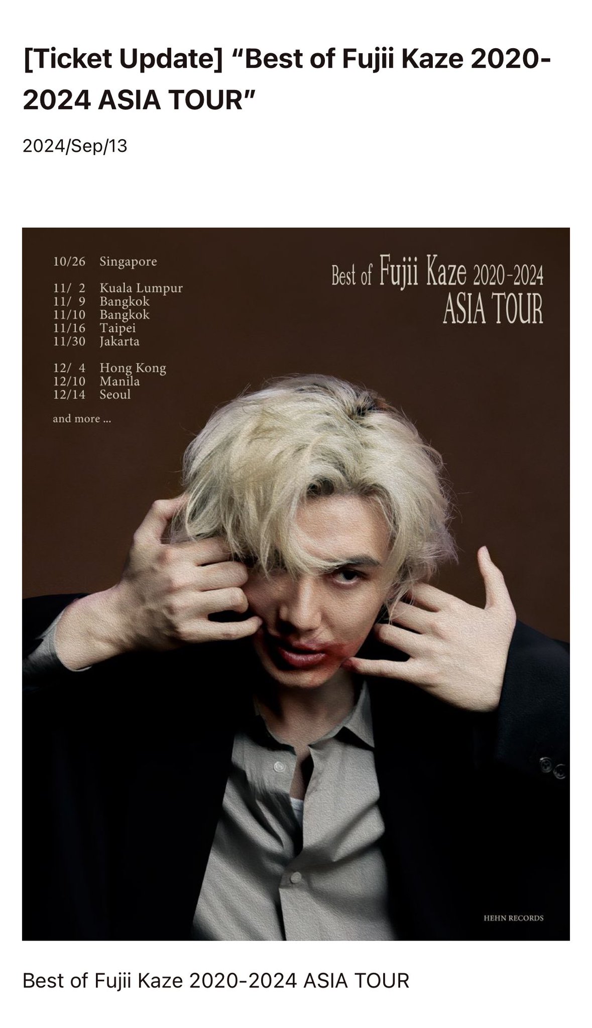 Fujii Kaze HQ على X: 