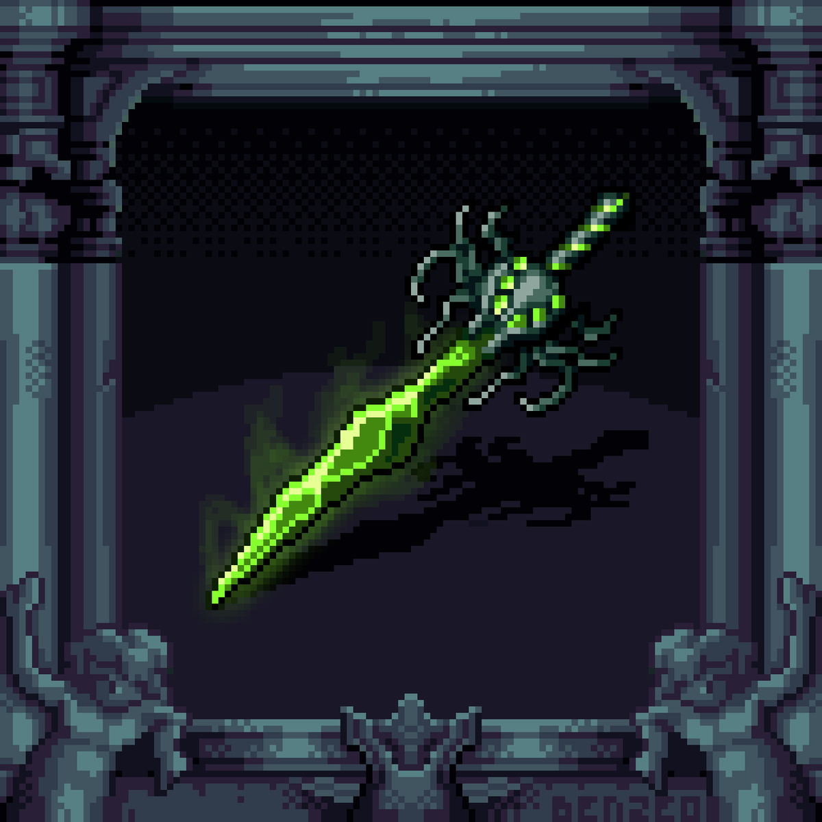 benze_o's tweet photo. #swordtember2024 day14 : Poisonous Sword
#swordtember #pixelartist #pixelart https://t.co/SflF8a3Tnz