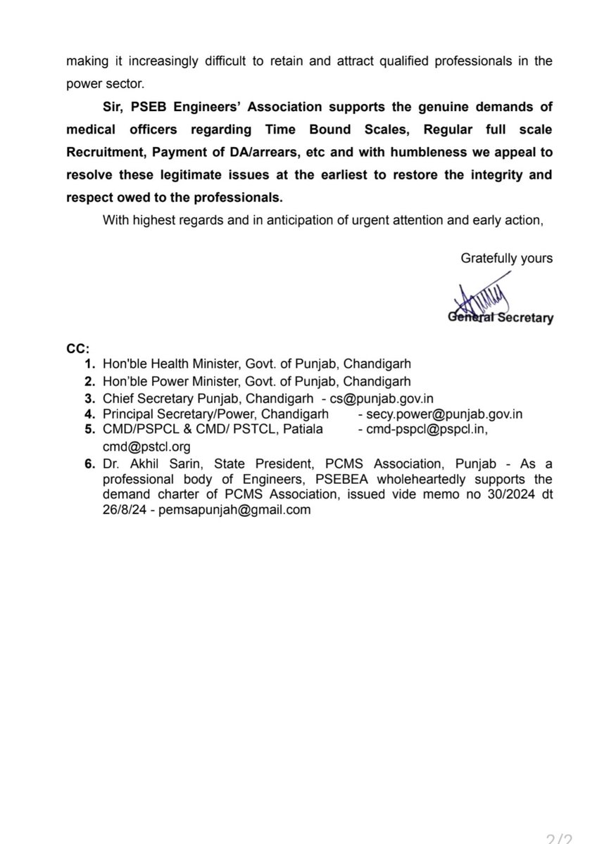 PSEBEAOfficial's tweet photo. PSEB Engineers’ Association supports the genuine demands of @pcmsapunjab and with humbleness we appeal to @BhagwantMann ji and @AAPbalbir ji to resolve these legitimate issues at the earliest to restore the integrity and respect owed to the professionals. https://t.co/oXlIdQ3p6i