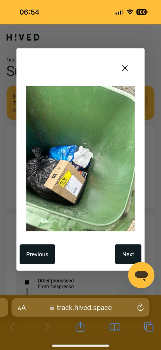 Christy Fowler (@brightchicky) on Twitter photo <a href="/NespressoUK/">Nespresso UK&Ireland</a> and @HIVEDhq can’t believe you both provide such unprofessional delivery service. Left in a rubbish bin outside communal block of flats, on top of rubbish and to make it worse council bin collectors emptied the bin before I returned home. I expect a refund <a href="/NespressoUK/">Nespresso UK&Ireland</a> and @HIVEDhq can’t believe you both provide such unprofessional delivery service. Left in a rubbish bin outside communal block of flats, on top of rubbish and to make it worse council bin collectors emptied the bin before I returned home. I expect a refund