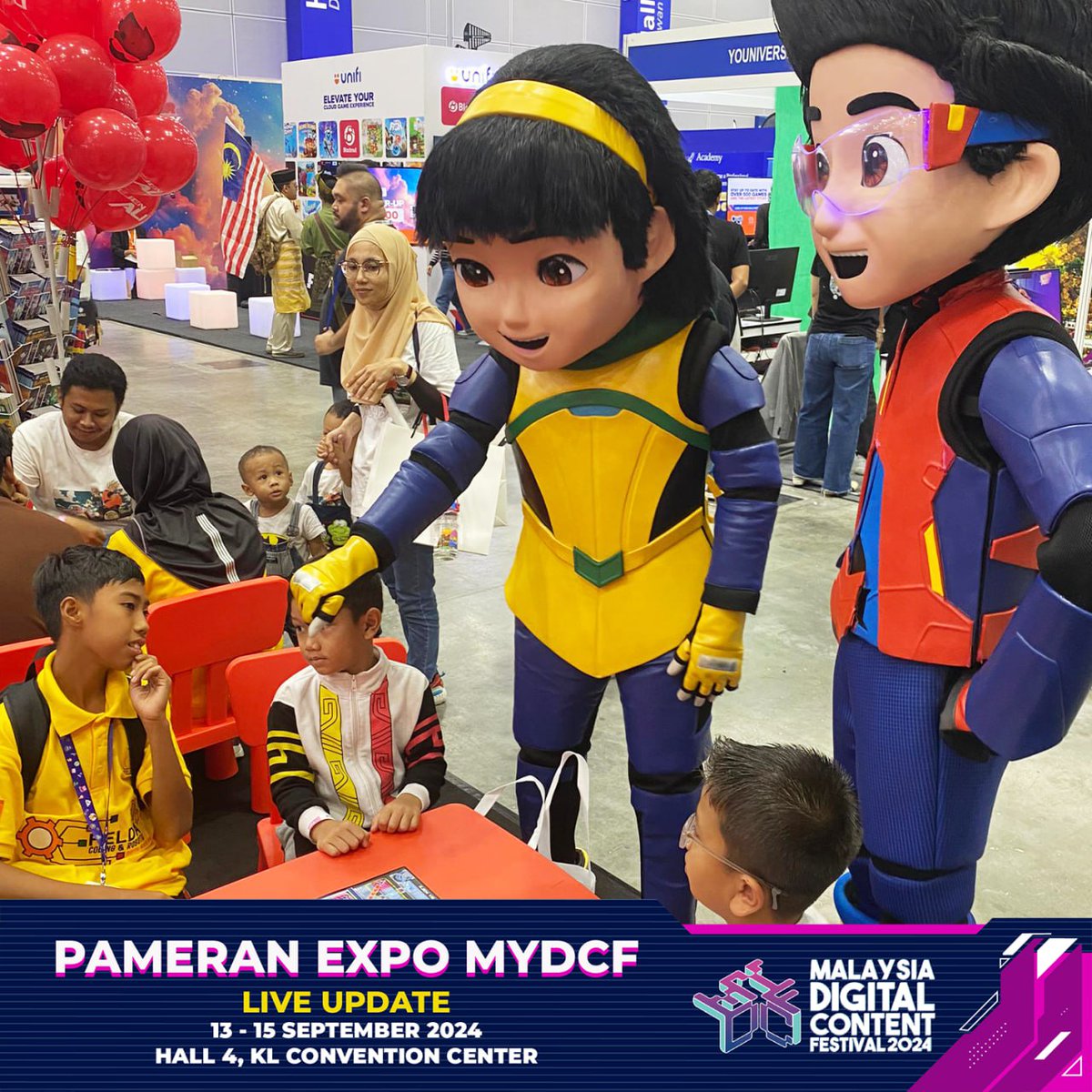 ejen_ali's tweet photo. Suasana meriah! Adik- adik semua sangat 'Sporting'. Jangan lupa datang berjumpa ngan Ejen Ali di KLCC Convention Center
#levelupplay #klcc #exibition #eatm2 #tv3 #primeworks #ejenali #mydcf https://t.co/Y9Gje4btOA
