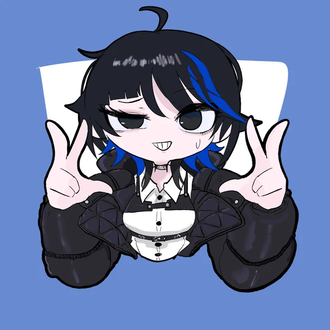 VRCの友達赤メッシュ/青メッシュ 