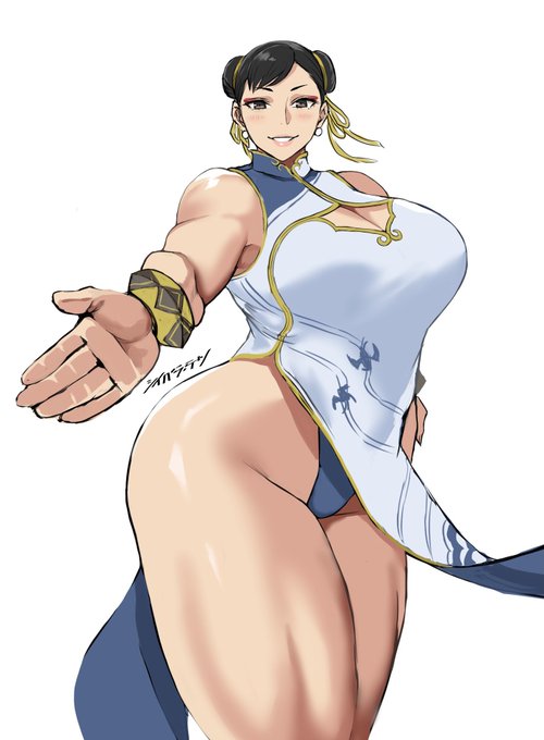 ノースリーブでレギンス履いてない春麗さん 