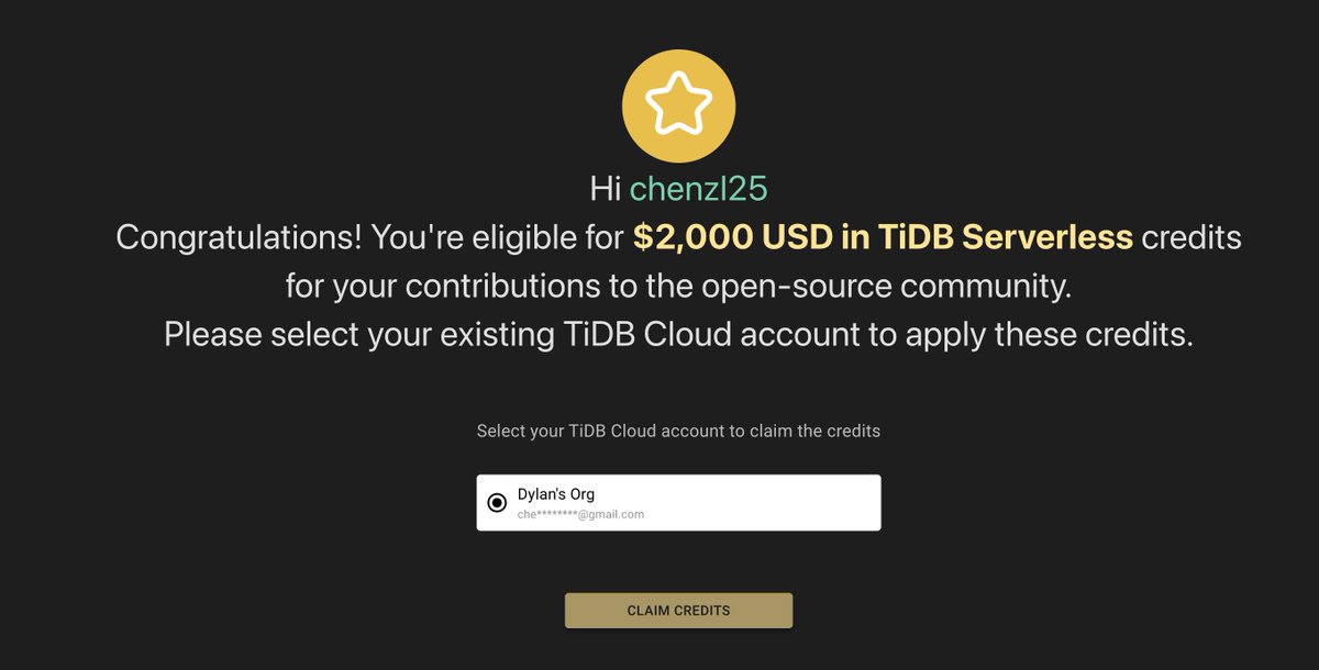 居然拉满了，好想把本地mysql扬了，但发现TiDB Serverless好像不支持CDC