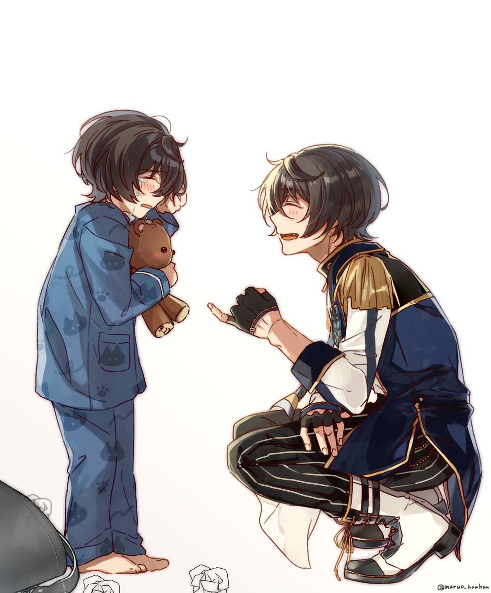 ルクバ記念(?)に今まで描いていたちび朔間兄弟再掲〜明日からは正史朔