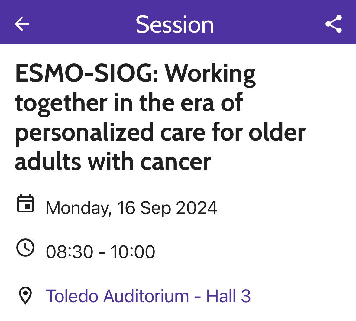 Honored to share my Urologist’s perspective at ESMO-SIOG: Working together in the era of personalized care for older adults with cancer session 

Join us on Monday, 16 Sep 2024 - 08:30 - 10:00
Toledo Auditorium - Hall 3
<a href="/myESMO/">ESMO - Eur. Oncology</a> <a href="/OncoAlert/">OncoAlert</a> #ESMO24 <a href="/ravikanesvaran/">Ravindran Kanesvaran</a>  #mHSPC