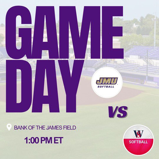 Loren LaPorte (@coach_laporte) on Twitter photo It’s GAME DAY, JMU NATION! 
Come out to VMP today to support your Dukes!!! 💜🥎
📅:  Today, Saturday, Sept. 14
🕐:  1pm
🏡:  Bank of the James Field at     Veterans Memorial Park It’s GAME DAY, JMU NATION! 
Come out to VMP today to support your Dukes!!! 💜🥎
📅:  Today, Saturday, Sept. 14
🕐:  1pm
🏡:  Bank of the James Field at     Veterans Memorial Park