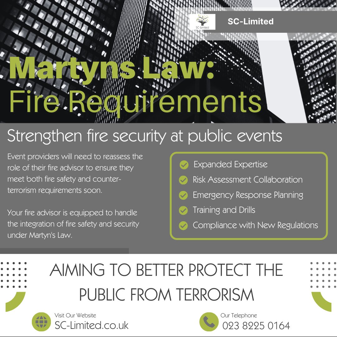 The Terrorism (Protection of Premises) Bill, also known as Martyn’s Law, had its first reading in Parliament.
It highlights the growing need for venues and events to reassess fire safety and counter-terrorism measures. 

Our key thoughts here: bit.ly/47z1999