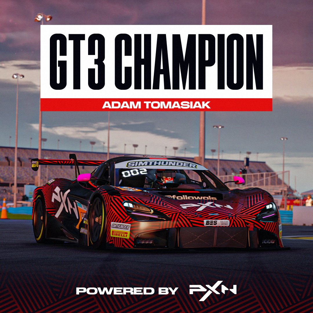 WeDriveSN's tweet photo. 🎉 Double champions in the home! Adam Tomasiak and Kacper Mariański have each taken P1 – Adam in GT3 and Kacper in LMP2 at BES! 🔥 Proud doesn’t even begin to describe how we feel. Let’s go!
#DoubleWin #PXN #VictorySquad https://t.co/PkA5fZS70h