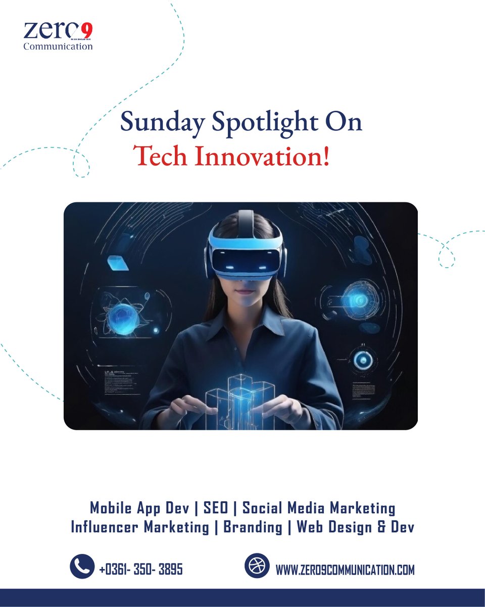 zero9com's tweet image. Sunday spotlight: What tech innovations are driving change in your industry? 
#SundayInspiration #TechAndBusiness #DigitalGrowth #Innovation