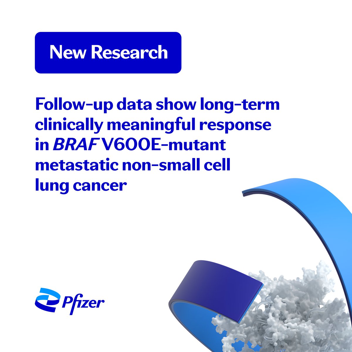 At #ESMO24, we presented longer-term data from a Phase 2 single-arm study of patients with BRAF V600E-mutant metastatic non-small cell #LungCancer. Learn more here: on.pfizer.com/3Bg952Q