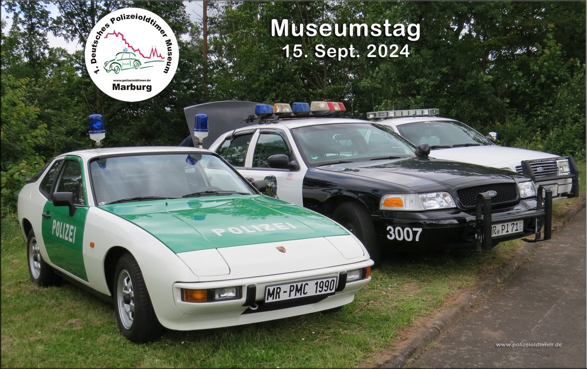 Polizeioldtimer's tweet photo. Am So, 15. Sept, öffnet das @Polizeioldtimer
Museum Marburg mit einem besonderen Treffen. Über 10 ehem. US-Polizeifahrzeuge können neben den über 100 Polizeioldies 🚓bewundert werden u.v.m. 📷 Eintritt frei! Mehr unter https://t.co/51q39Z1jan https://t.co/2AYiqzefvS