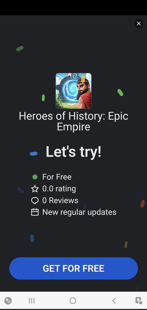 You know, Heroes of History, it might be a good ideas to wait until you have some reviews before you start advertising...