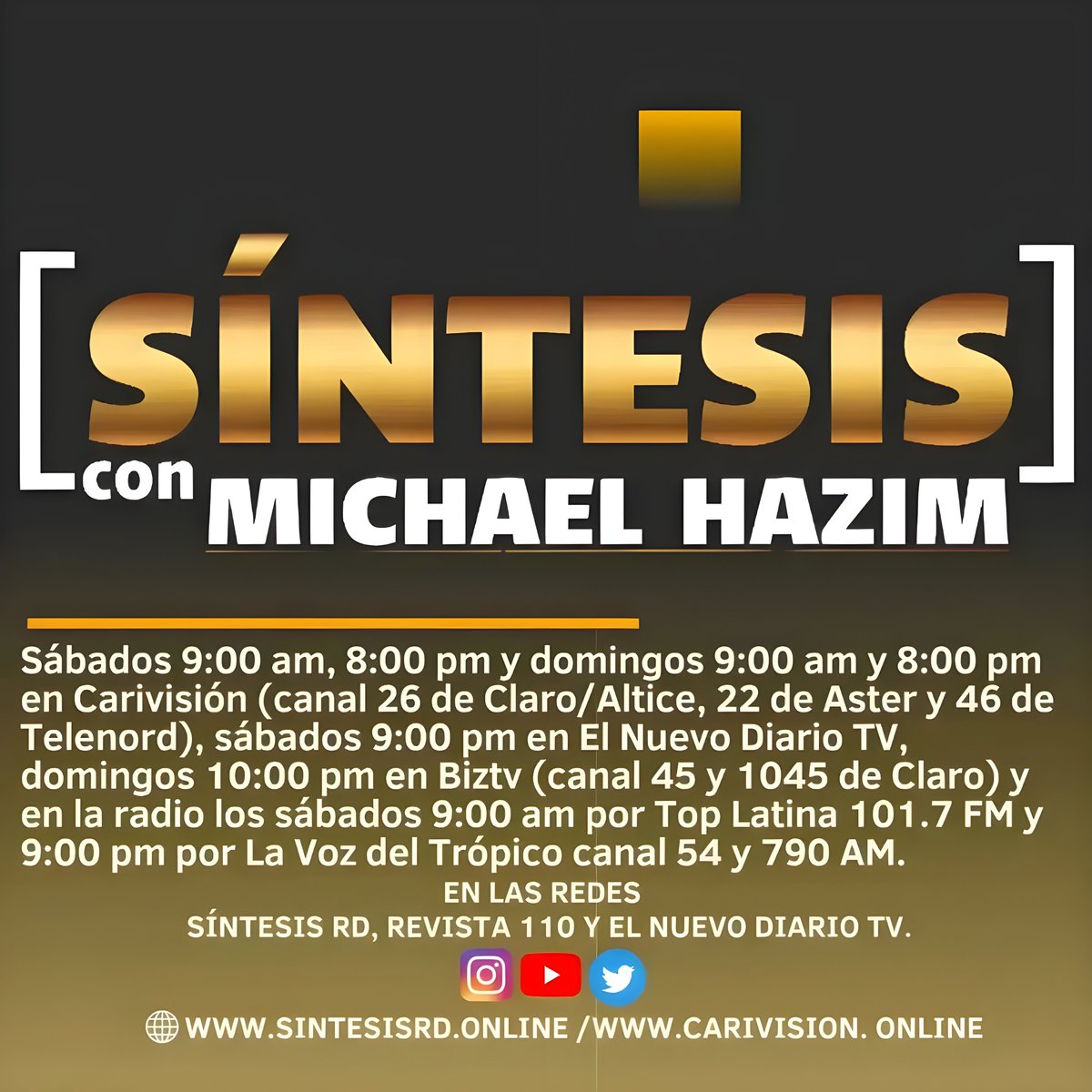 Esta semana en @sintesisdo Lic. Pelegrín Castillo, Vicepresidente de la Fuerza Nacional Progresista.