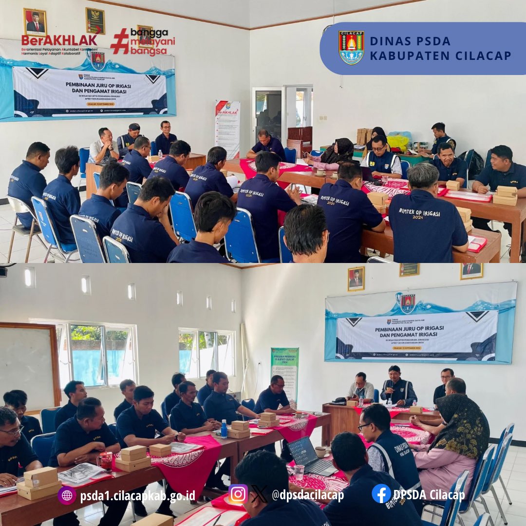 Pembinaan Juru OP Irigasi dan Pengamat Irigasi di Wilayah UPTD Pengairan Jeruklegi Tahun Anggaran 2024
Kamis, 12 September 2024
Kantor UPTD Pengairan Jeruklegi