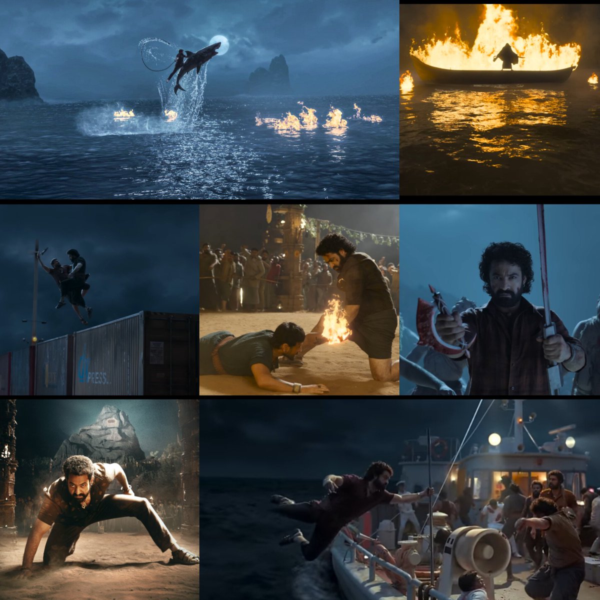 Gokulanath97's tweet photo. If u observe #Devara trailer clearly shown that 5-6 action episodes and shark scene already 3 songs became #blockbuster just we need satisfying vfx,convincing story line and extraordinary #bgm from #anirudh take movie to another level #DevaraStorm #DevaraFromSep27 https://t.co/h2j1aOMCBH