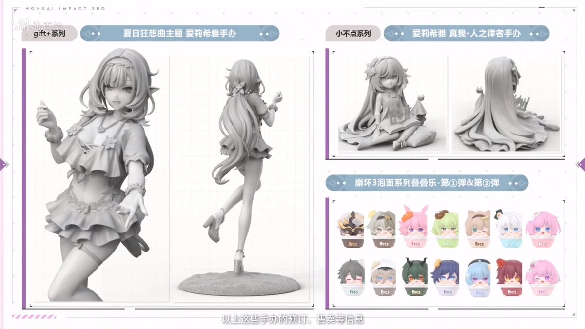 崩壊3rd
8周年 公式生放送より

エリシアフィギュア2種と英傑のちびキャラグッズが制作中との事

b23.tv/b3Mz6FX