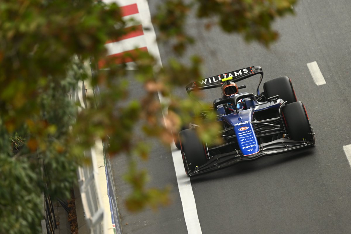 F1's tweet image. Franco Colapinto is FLYING! 🚀

He's up to P3 in the Williams, and looking very strong 💪

#F1 #AzerbaijanGP
