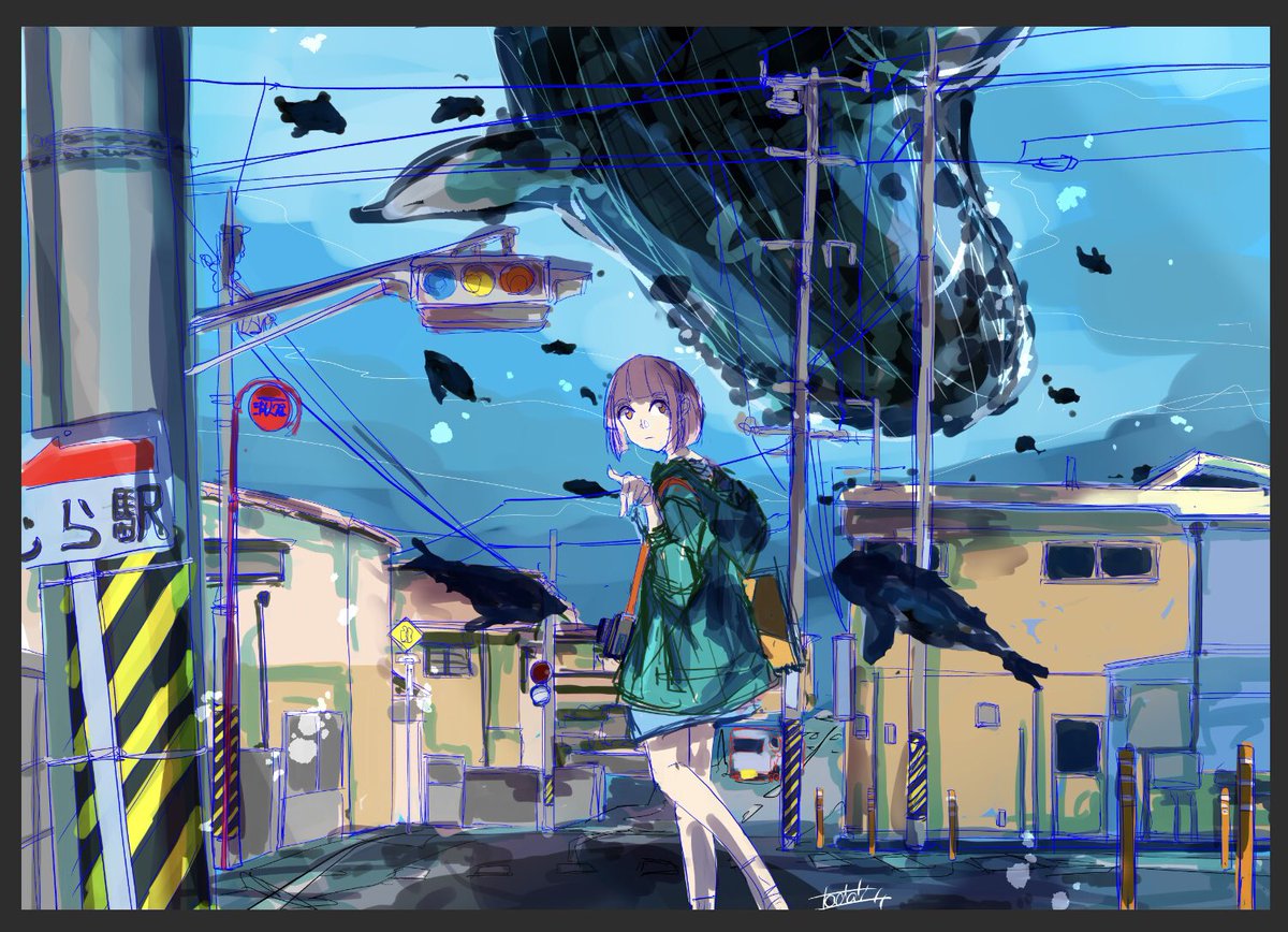 #皆さんラフと塗った後を見せてください 