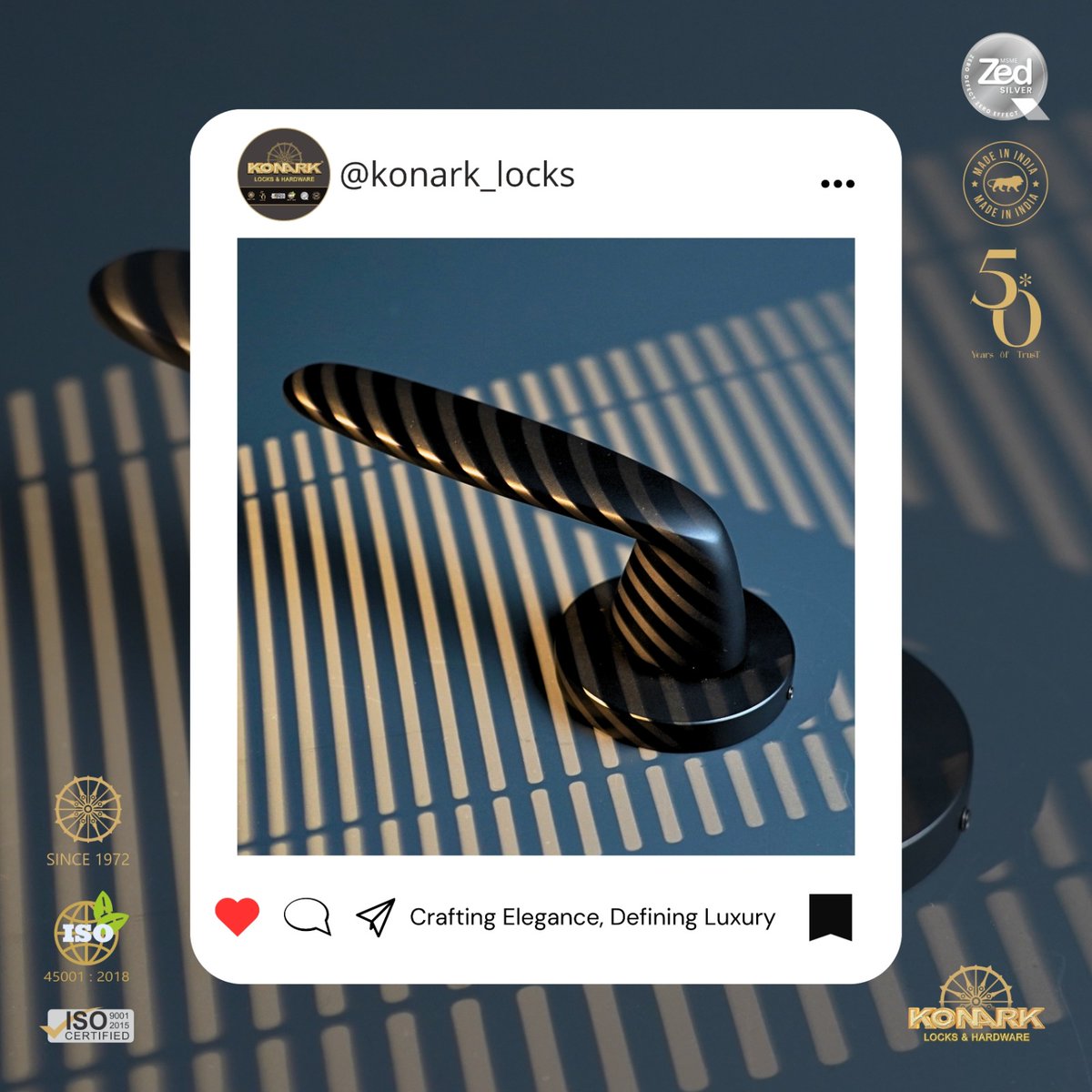 HardwareSamachr's tweet image. Unlock 50 years of trust with premium hardware by Konark Locks.
#Konark #KonarkLocks #KonarkHardware #SecuritySolutions #BuildersHardware #Locks #Hardware #Handles