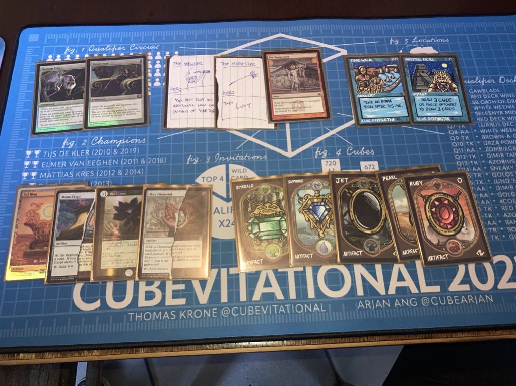 CubeVitational's tweet photo. @aquaonecube where did you settle on Hero cards? We played Vanquisher, Explorer &amp; Harvester yesterday. Power Lore Seeker pack dropped pack 1 - Explorer p.1, Vanquisher p.2, Harvester p.9. The Explorer Lands deck won, playing MtG from a parallel world. Too strong, they cried! https://t.co/X5WYxYqTJ5