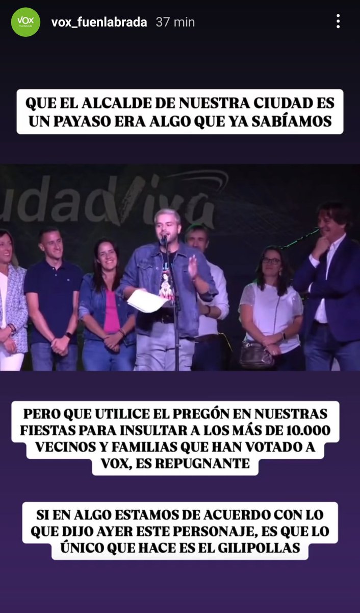 Sirrenoo's tweet photo. Qué vergüenza de representantes políticos!!! V🤮X !!!! Parecen niños de colegio que contestan con insultos, esperemos que no lleguen a niños de instituto y no esperen a nadie a la salida. #fuenlabrada no merece a esta gente #V🤮X #fuenla #fiestasdefuenla #fiestasdefuenlabrada https://t.co/99Glaq7urd