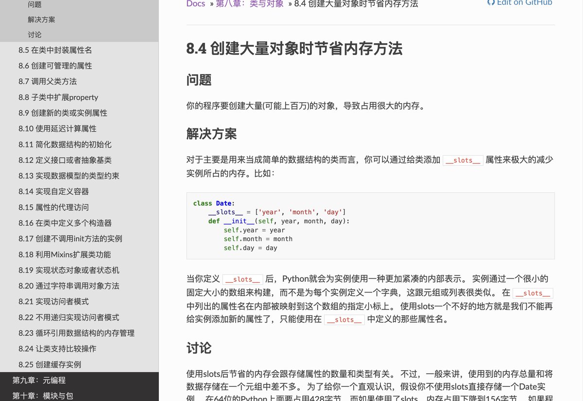 knowledgefxg's tweet image. 发现一份很深很细的python文档教程,帮助你多掉点头发⬇️
该网站是 《Python Cookbook》第三版 的中文在线版,提供了大量的高级Python…