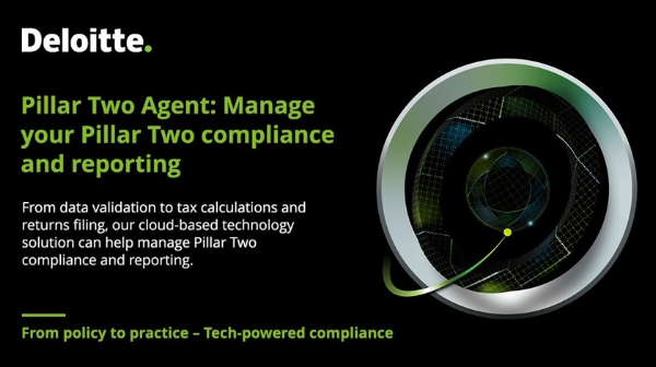 mikelayden2's tweet photo. Deloitte's cloud-based platform handles the entire process from data validation, to tax calculations, Safe Harbor assessments, modeling, forecast/provision, accrual to review and filing. #PillarTwoCompliance #PillarTwo #techpoweredcompliance #CloudTech... https://t.co/kr58hbgPuN https://t.co/UFfBeuvn37
