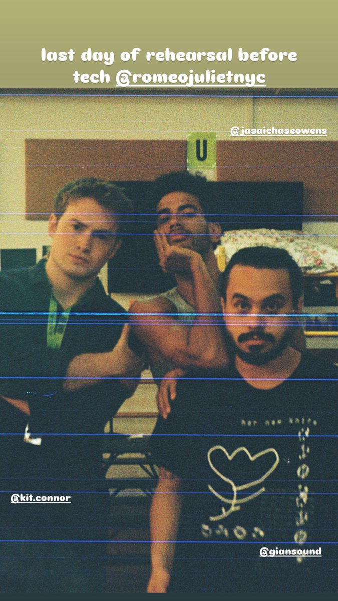 KitConnorInfo's tweet photo. kit connor 
last day of rehearsal before tech romeo and juliet 
via tommy dorfman on ig https://t.co/kkOtgYVSRU