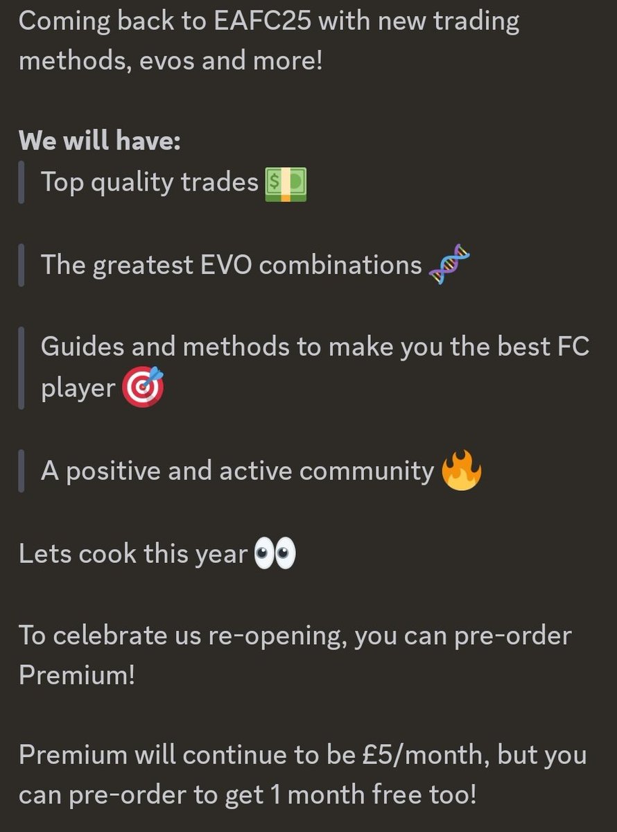 We are BACK for EAFC25!

Join the discord below, we are doing premium giveaways already 🔥...

discord.gg/VKSW3tVZ

#FC25 #fut25 #EAFC25 #discord