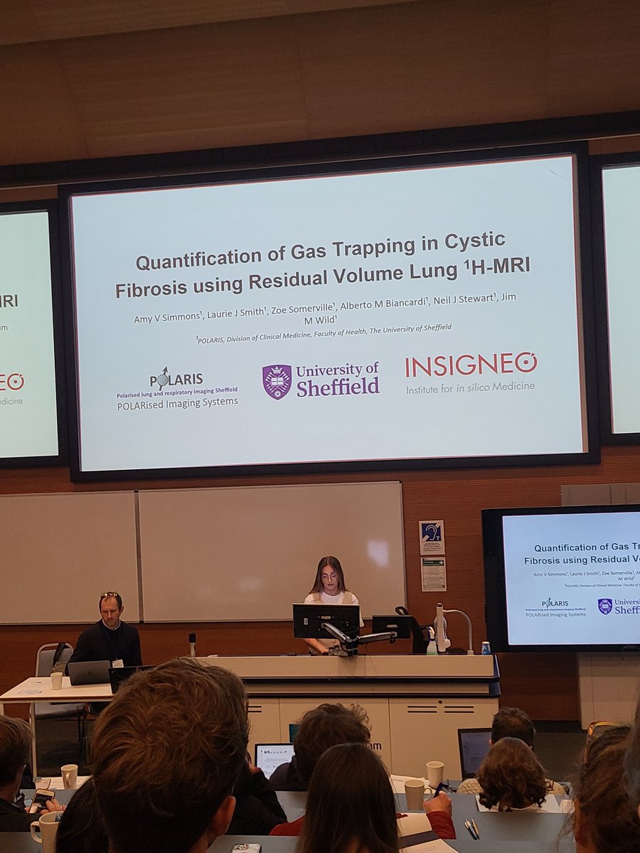 Excellent talk on quantifying gas trapping in patients with cystic fibrosis by my colleague Amy Simmons at <a href="/bicismrm/">bicismrm</a> yesterday. 2nd prize for the 'Application of MRI/S in Humans' award! 🥈🫁