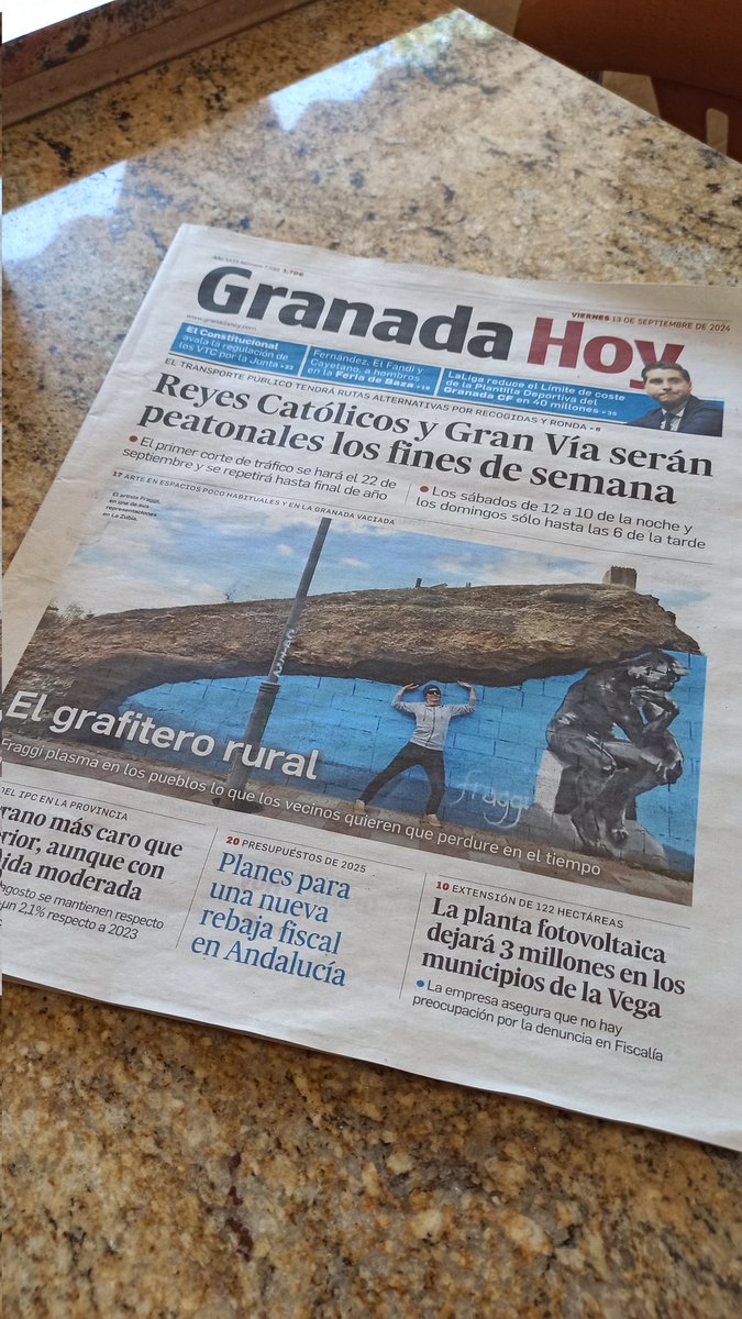 Vaya sorpresa, me levanté siendo portada del diario Granada Hoy. <a href="/granadahoy/">Granada Hoy</a> Aquí tenéis el artículo completo granadahoy.com/vivir/fraggi-m…