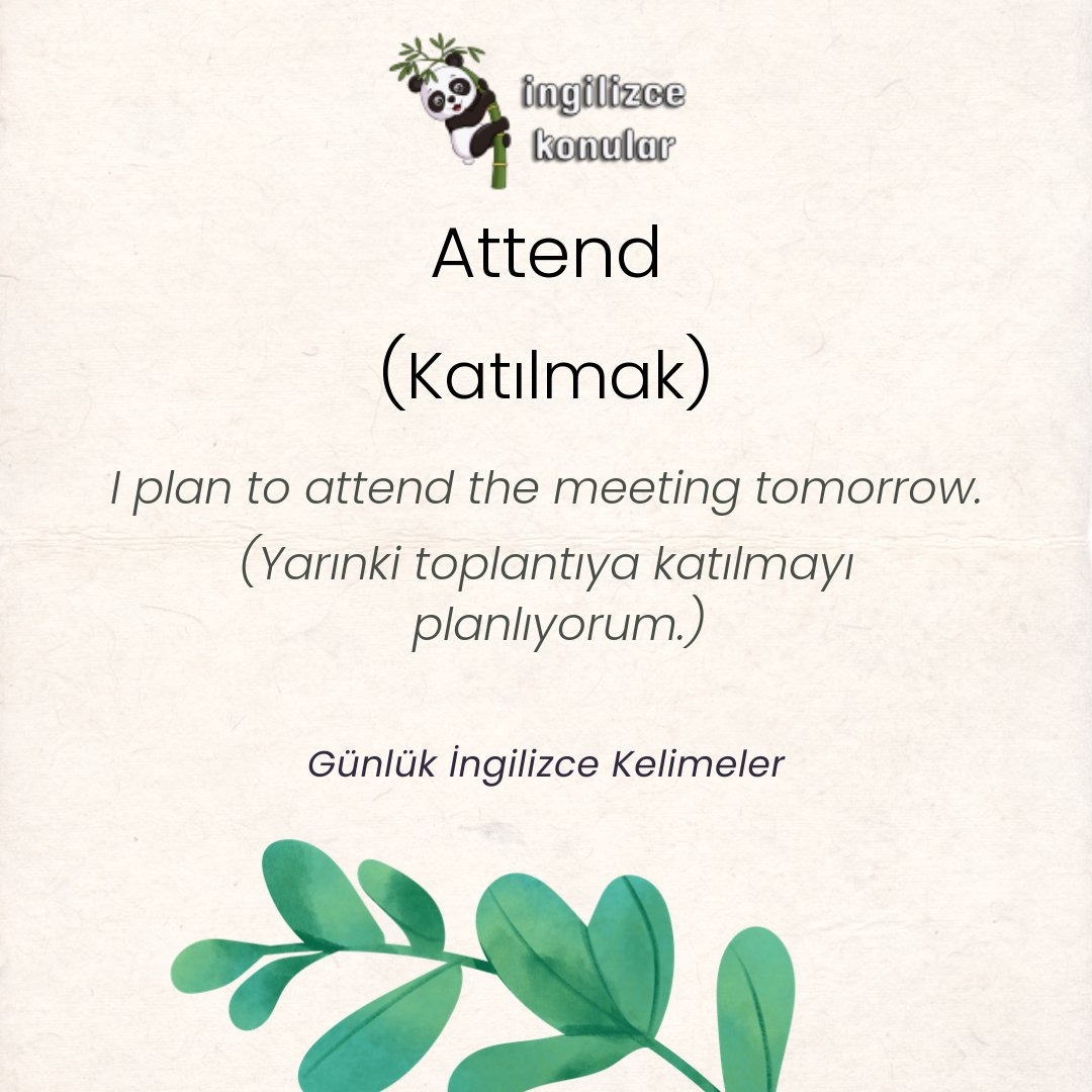 Yeni İngilizce Kelime: Attend (Katılmak)

Lütfen daha fazla İngilizce kelime için için bizi takip edin. ingilizcekonular.com ile İngilizce öğrenmek çok kolay.

#ingilizce #ingilizcekelimeler #ingilizcekursu #ingilizcedersi #ingilizcesözler #ingilizcekonular