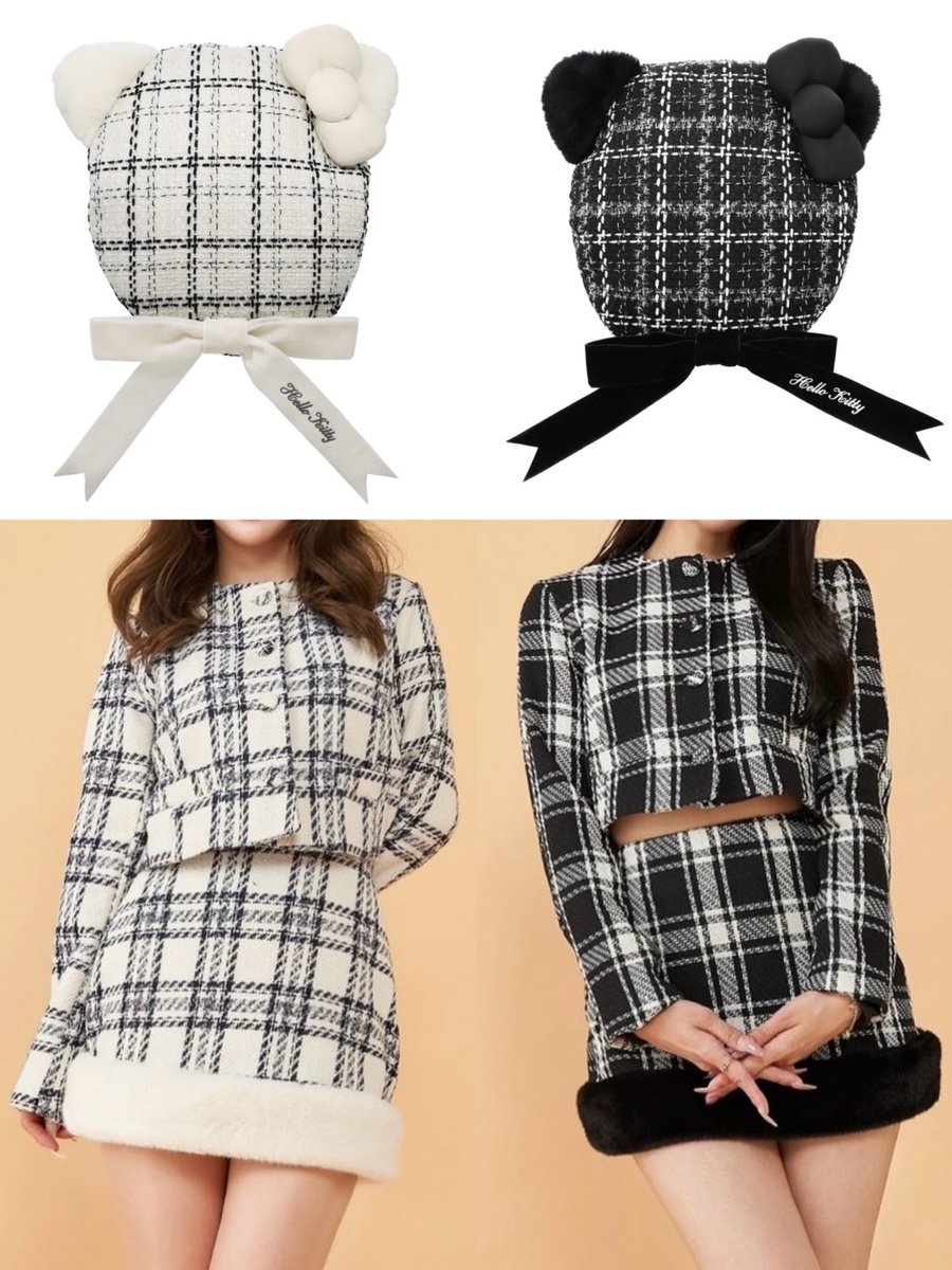 ユニバのキティちゃんベレー帽と Darichのセットアップ合わせ 絶対