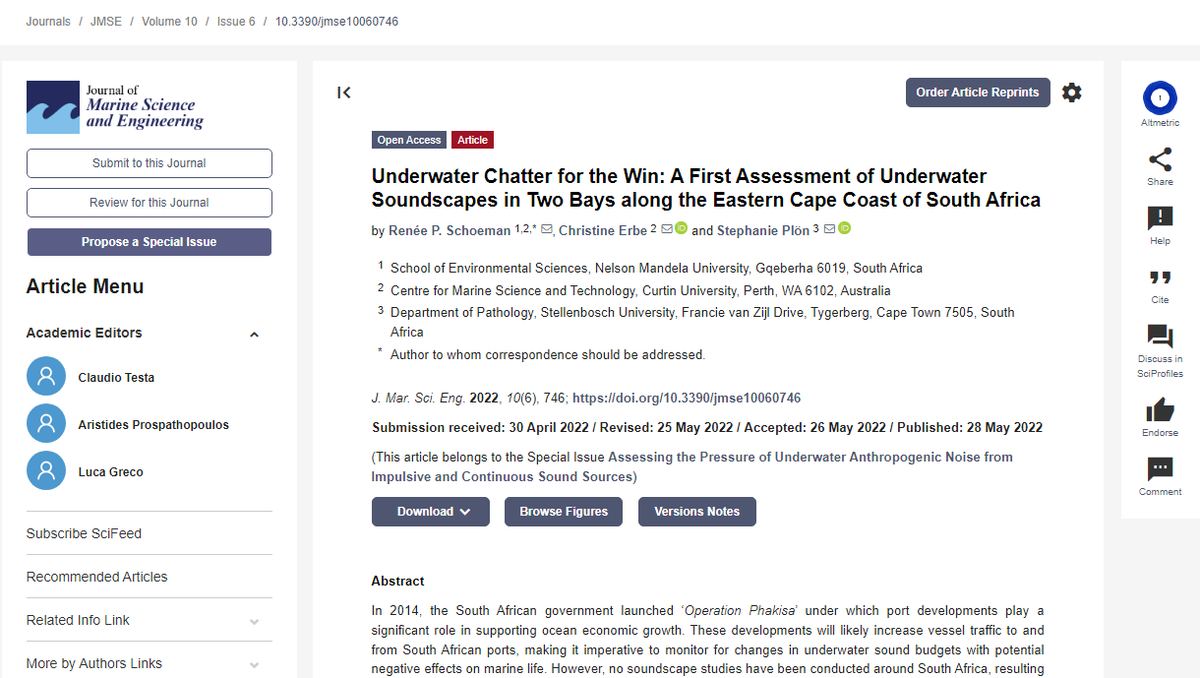 TedDu_mdpi's tweet photo. #CallforReading
Assessing the Pressure of #Underwater #Anthropogenic #Noise from Impulsive and Continuous #Sound Sources
https://t.co/78PMEKgaP6 via @JMSE_MDPI
Edited by Dr. Claudio Testa, Dr. Aristides Prospathopoulos, and Dr. Luca Greco @cnrisp #InstituteofOceanography https://t.co/Yy7jbrb0fT