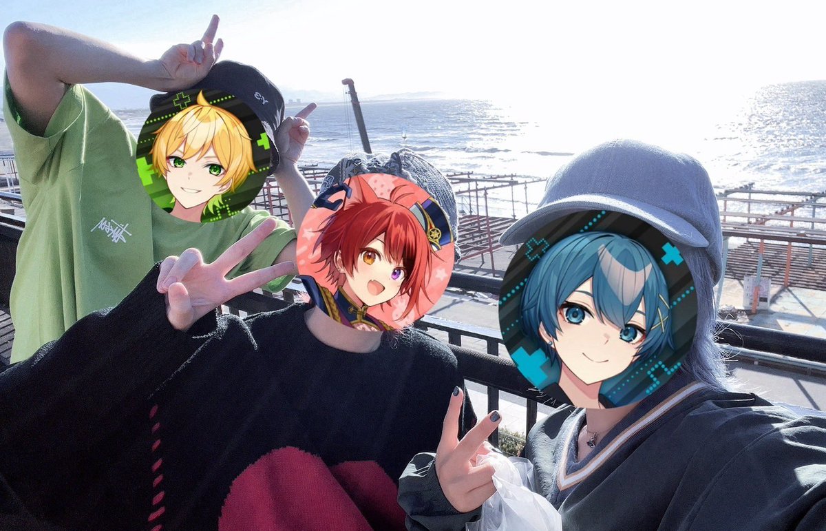 昨日はぷりちぐと江ノ島デート💚❤️🩵 1日中笑ってて幸せすぎた