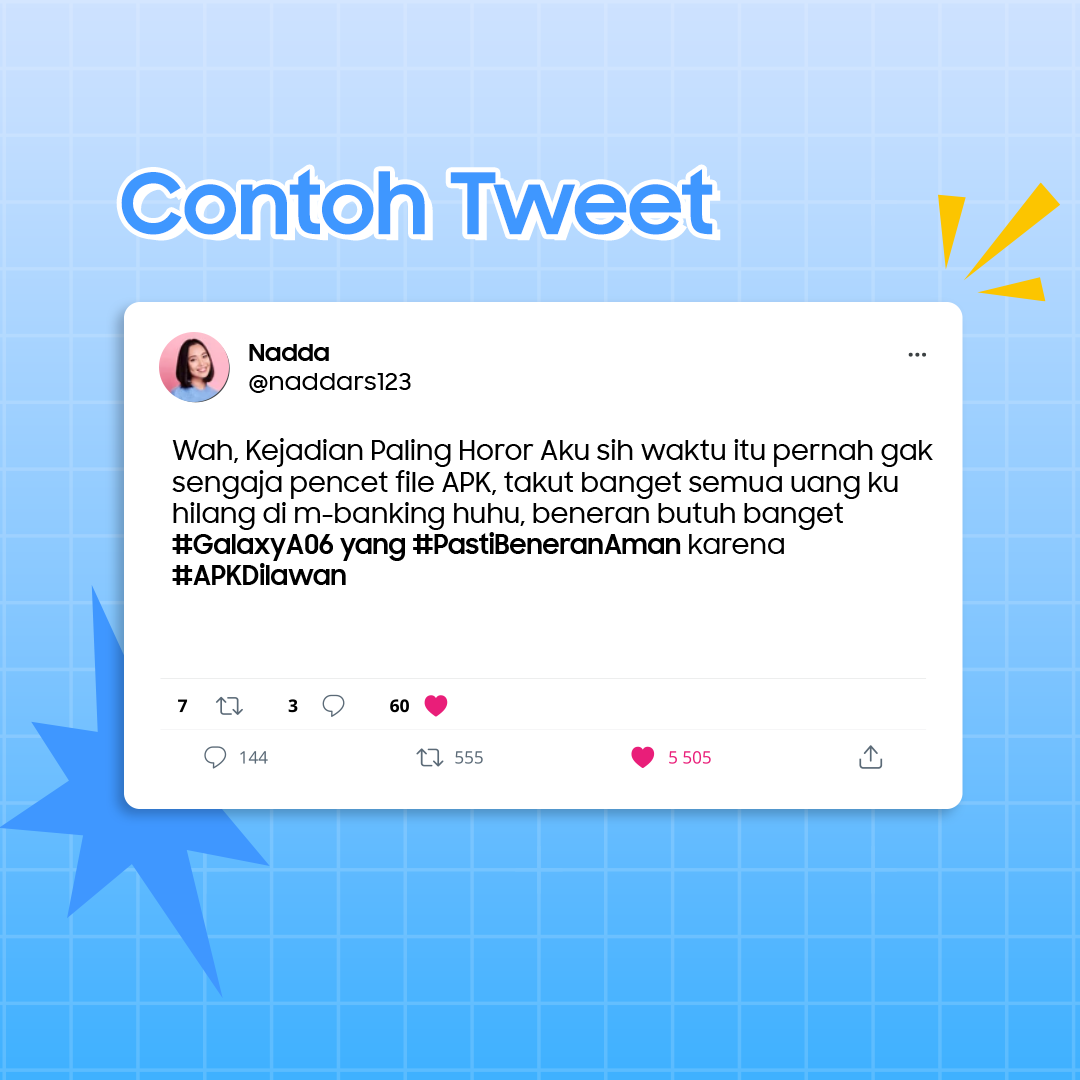 samsungID's tweet image. Kalau punya Galaxy A06 yang ada Samsung Knox Vault nya sih, gak perlu panik, APK dilawan!

Kejadian horor saat gak sengaja kepencet file APK berbahaya versi kamu apa? RT tweet ini &amp;amp; reply dgn ceritamu, sertakan #GalaxyA06 #PastiBeneranAman #APKDilawan

Sampai 20 September 2024🥳