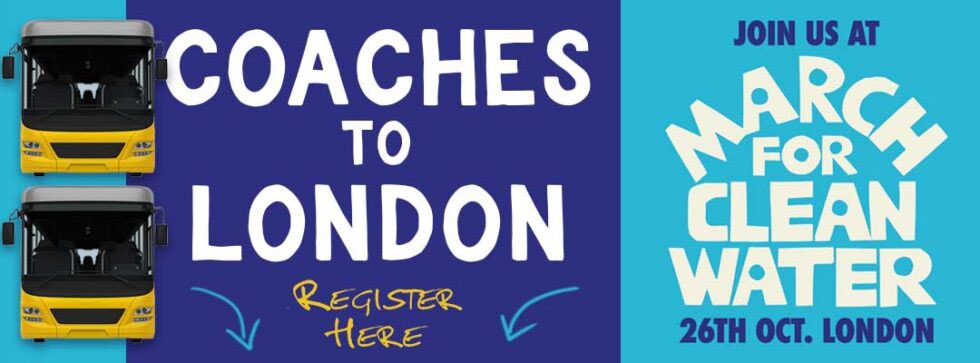 SaveTheWye's tweet photo. MARCH FOR CLEAN WATER
Want to join us? Register your interest for a coach seat/seats.
On Saturday 26 October we will join #MarchforCleanWater in  London to demand change.
Form on this link ⬇️
https://t.co/FH35aNoXQM https://t.co/V0toM1zFqo