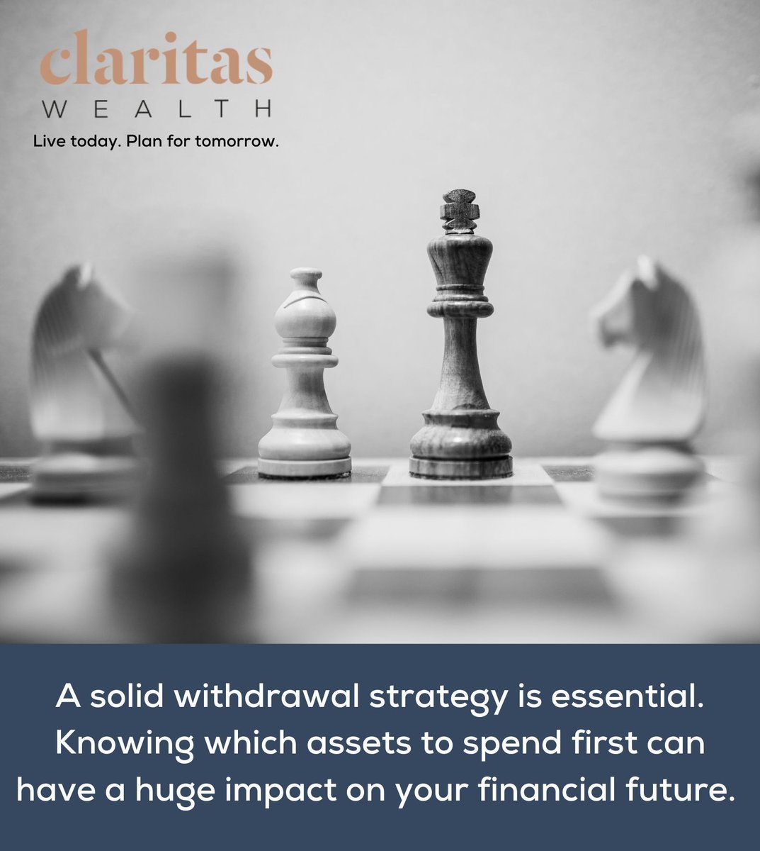 A solid withdrawal strategy is essential. Knowing which assets to spend first can have a huge impact on your financial future. Our expertise can guide you through this important decision-making process. 🌟 #FinancialPlanning #RetirementStrategy #ClaritasWealth