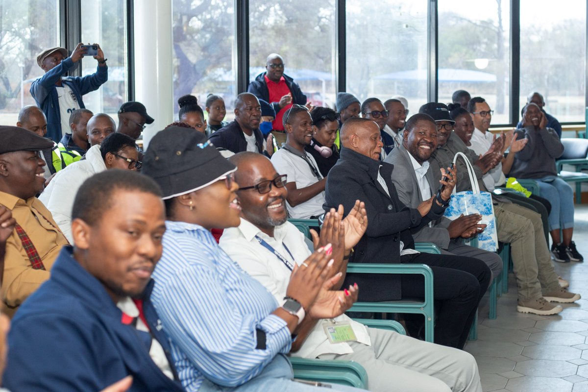 AirBotswana's tweet photo. We recently celebrated the golden jubilee of one of our very own #Le74, Norman Ikitseng. The day was filled with joy and meaningful moments as we gathered to celebrate Norman’s milestone and reflect on his lasting impact at Air Botswana with laughter echoing throughout the room. https://t.co/MXn4FUcutO