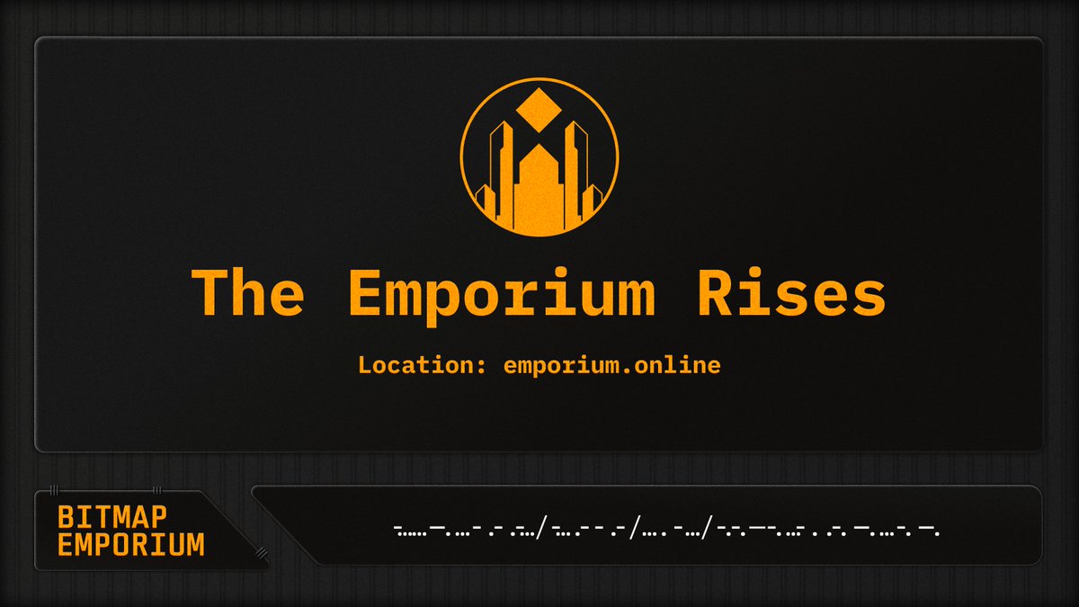 If they only knew... emporium.online is live👽 Notis On.

Spaces at 12pm UTC.

🔥1x Resident Giveaway to reward the populous🔥
1. Follow <a href="/limitlesssauce/">Limitless | Bitmap Emporium🟧👽</a> &amp; <a href="/BitmapEmporium/">Bitmap Emporium</a> 
2. Like &amp; RT
3. Comment Address, Tag 3 Friends.

The public would be wise to pay attention. Codes.