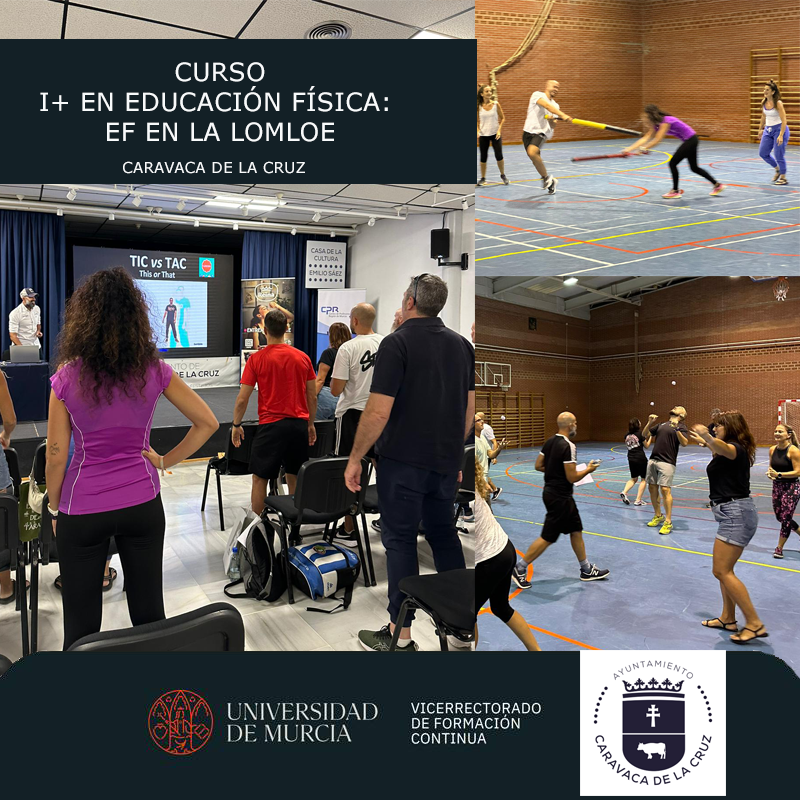 #CursosUMU
Con el prof. Daniel Navarro Ardoy comenzó ayer el curso I+ EN EDUCACIÓN FÍSICA: EF EN LA LOMLOE. Este fin de semana aprenderemos las más recientes innovaciones en enseñanza de la educación física, en en #CaravacadelaCruz

#edufis #lomloe #profesorado #enseñanza