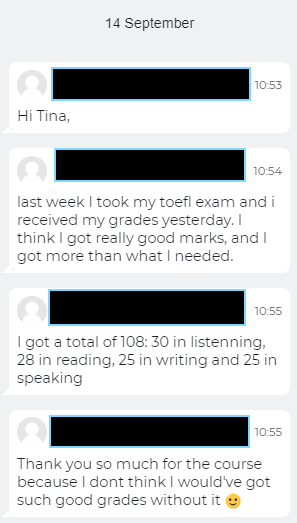 eslwithtina's tweet photo. One of my students just scored 108 out of 120 on the TOEFL exam! 🎉 30 in listening, 28 in reading, 25 in writing, and 25 in speaking! So proud of their hard work. 😊 #TOEFLSuccess #ProudTeacher DM me if you want to achieve your score! #LanguageLearning https://t.co/ybqU42V4yx