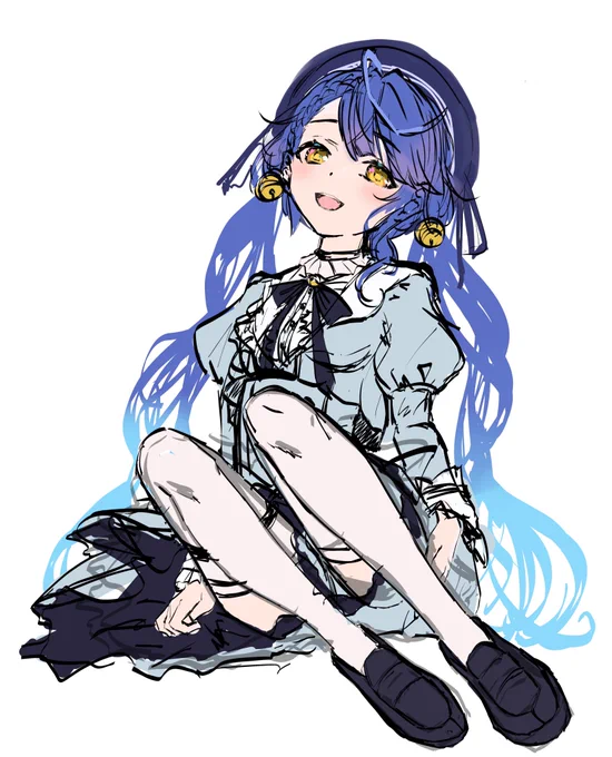 #皆さんラフと塗った後を見せてください 